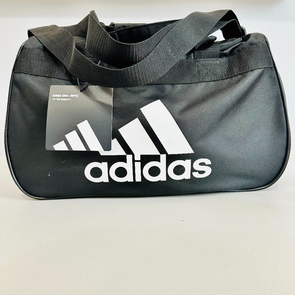 ADIDAS DIABLO SMALL II HEX DUFFLE WEEKENDER OVERNIGHT GYM BAG UNISEX BLACK